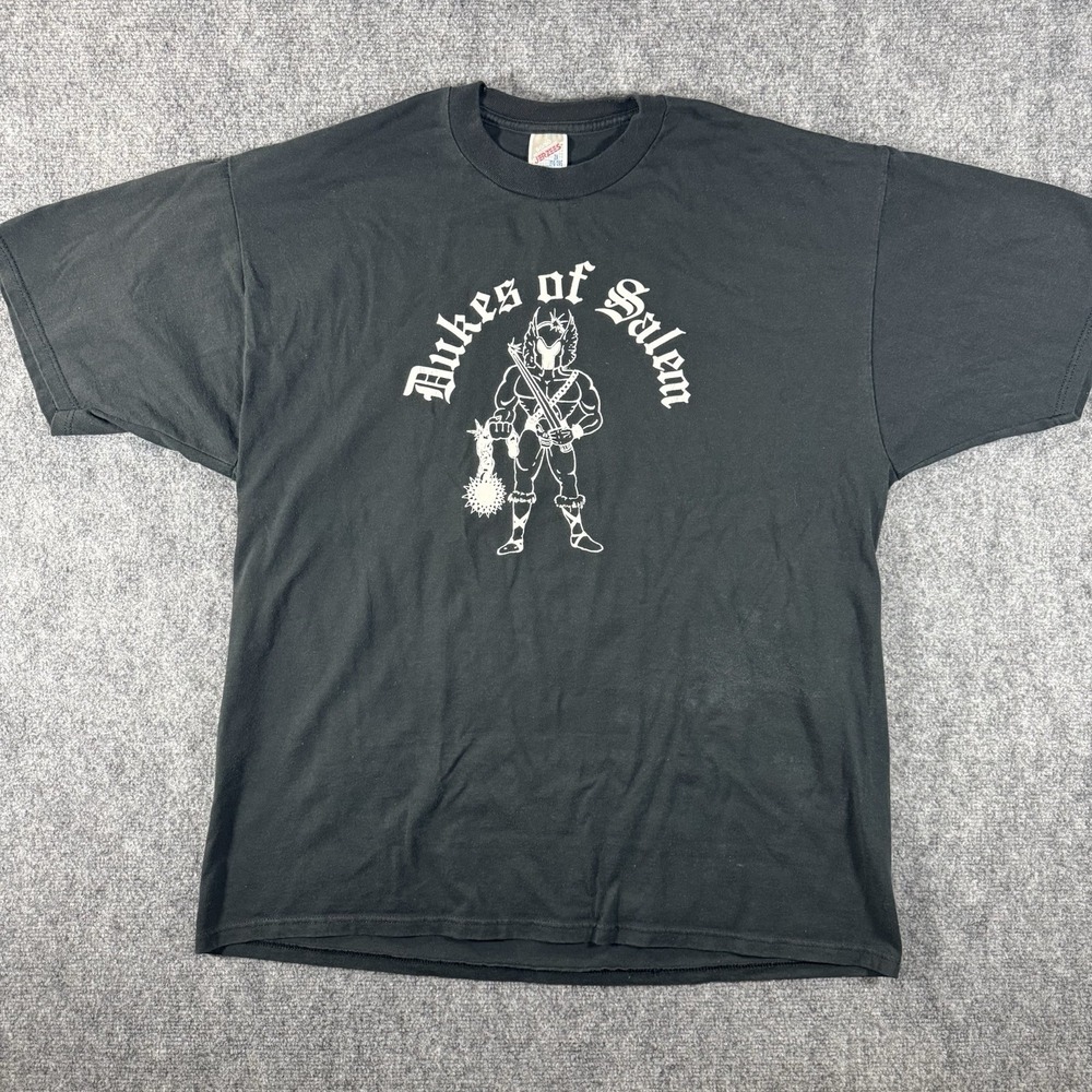 Vintage Salem Witch Black Shirt Size 2XL Dukes Of Salem Executor Made In USA